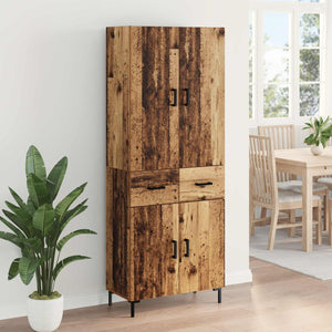 Highboard Παλιό Ξύλο 69,5 x 34 x 180 εκ. Επεξεργασμένο Ξύλο