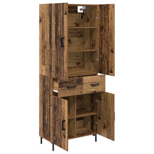 Highboard Παλιό Ξύλο 69,5 x 34 x 180 εκ. Επεξεργασμένο Ξύλο