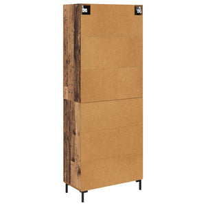 Highboard Παλιό Ξύλο 69,5 x 34 x 180 εκ. Επεξεργασμένο Ξύλο