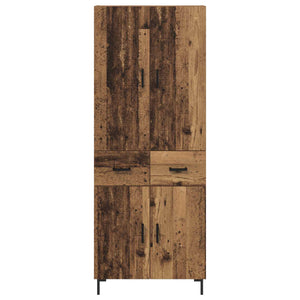 Highboard Παλιό Ξύλο 69,5 x 34 x 180 εκ. Επεξεργασμένο Ξύλο