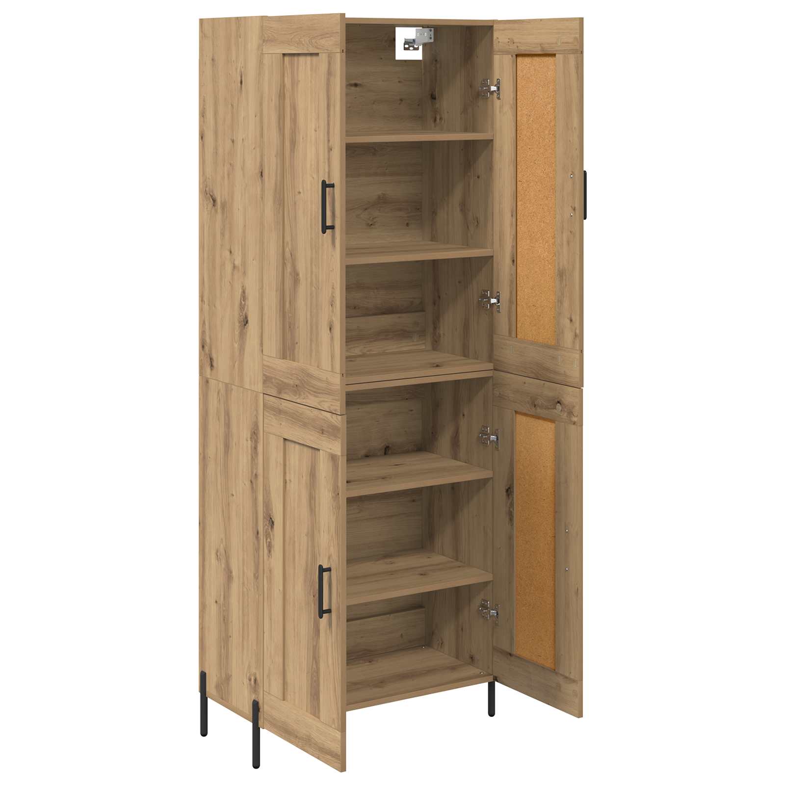 Highboard 2 pcs Artisan Oak Επεξεργασμένο ξύλο