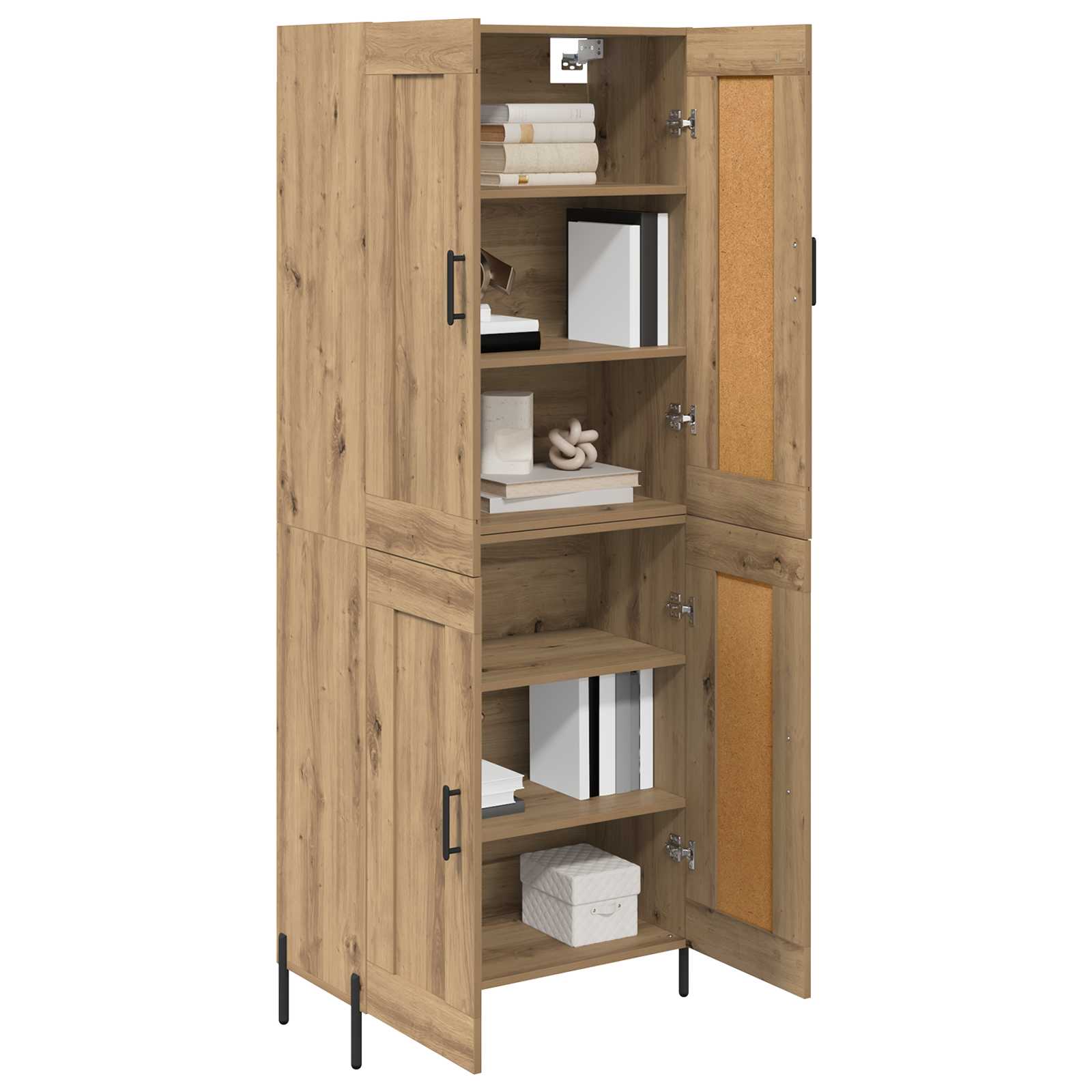 Highboard 2 pcs Artisan Oak Επεξεργασμένο ξύλο