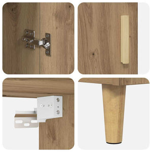 Highboard Artisan Oak 69,5 x 32,5 x 180 εκ Επεξεργασμένο Ξύλο