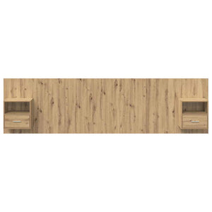 Κεφαλή κρεβατιού με κομοδίνο 3 τμχ. Artisan Oak - Pakobazaar