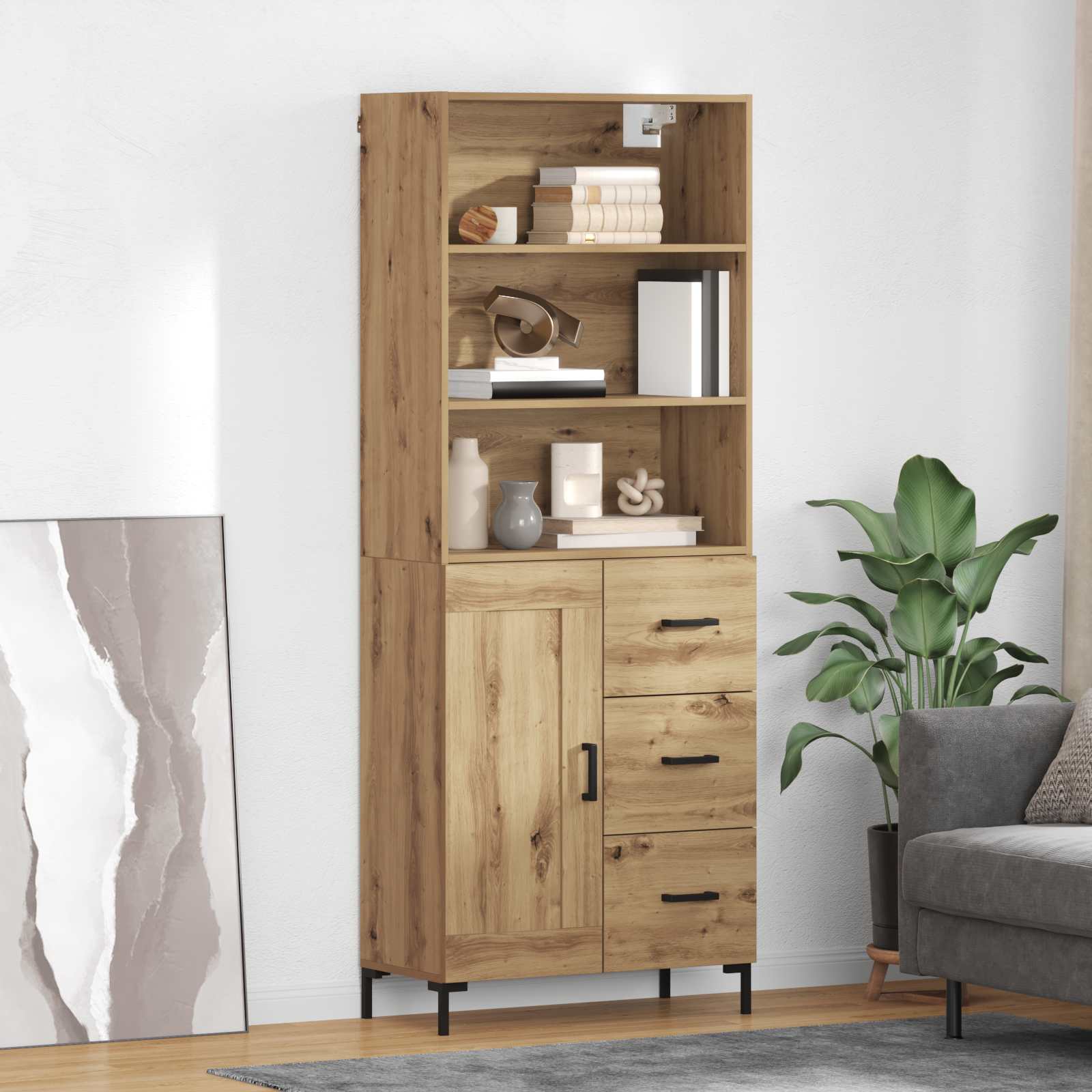 Highboard Artisan Oak 69,5 x 34 x 180 εκ. Επεξεργασμένο ξύλο