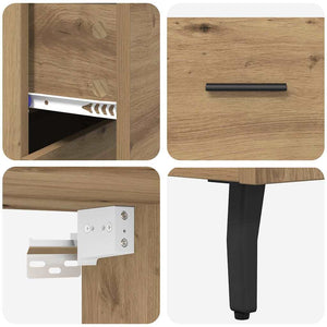 Highboard με συρτάρι 2 pcs Artisan Oak Επεξεργασμένο ξύλο - Pakobazaar