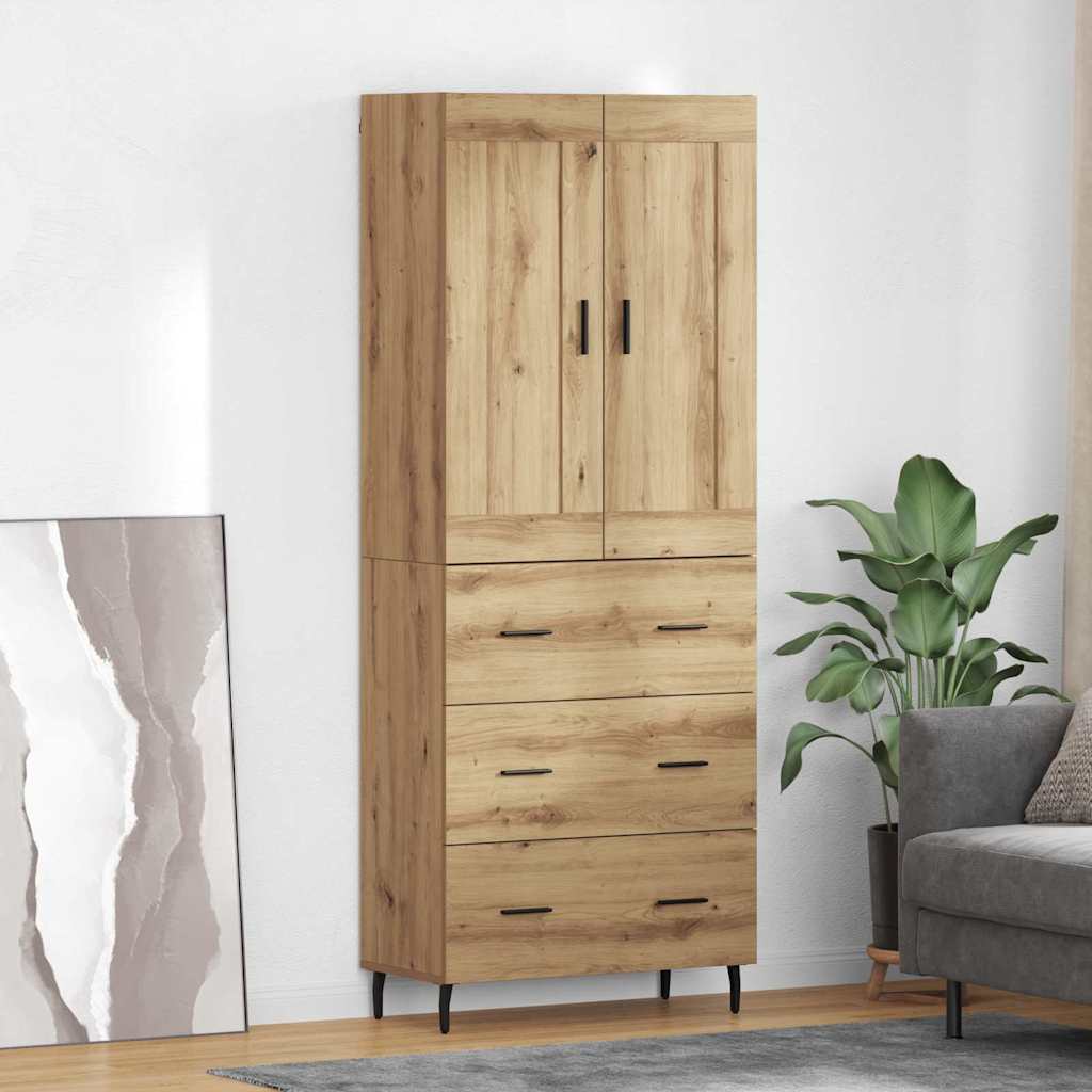 Highboard με συρτάρι 2 pcs Artisan Oak Επεξεργασμένο ξύλο - Pakobazaar