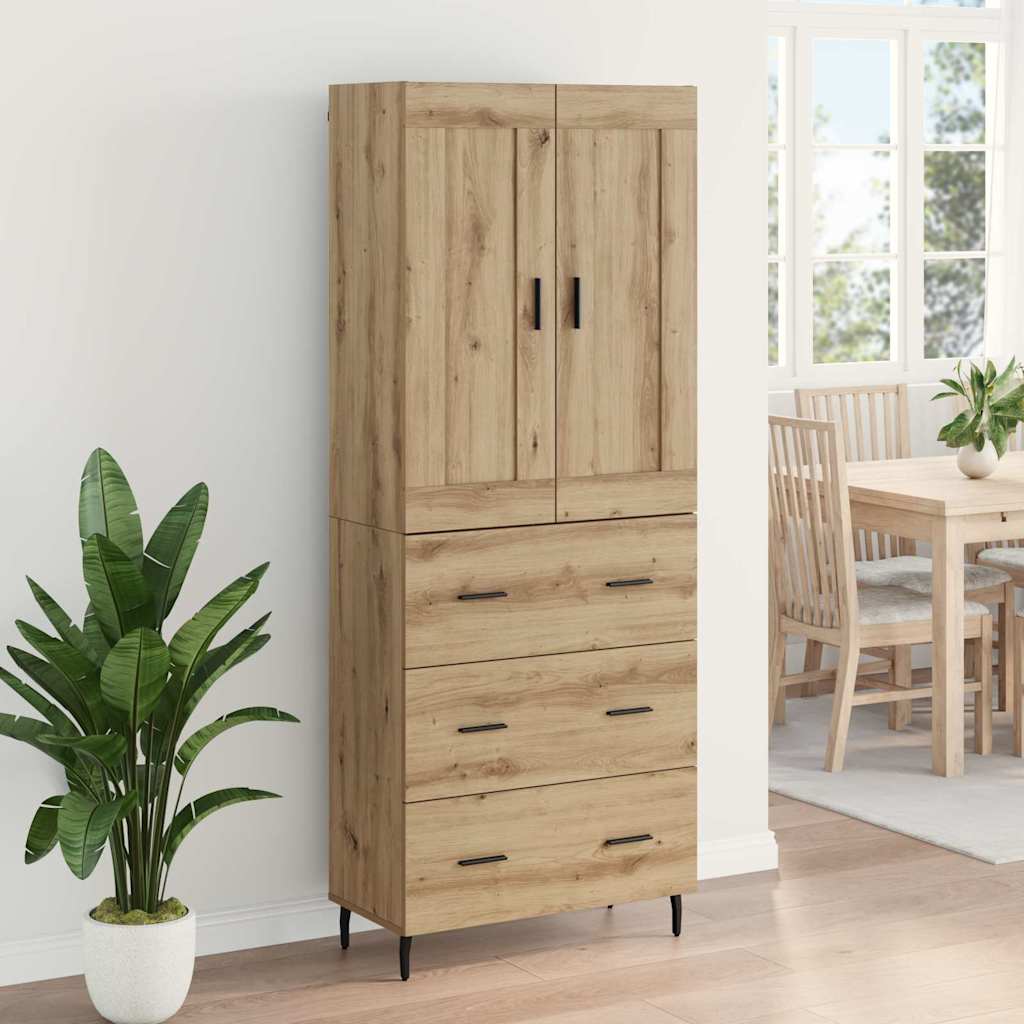 Highboard με συρτάρι 2 pcs Artisan Oak Επεξεργασμένο ξύλο - Pakobazaar