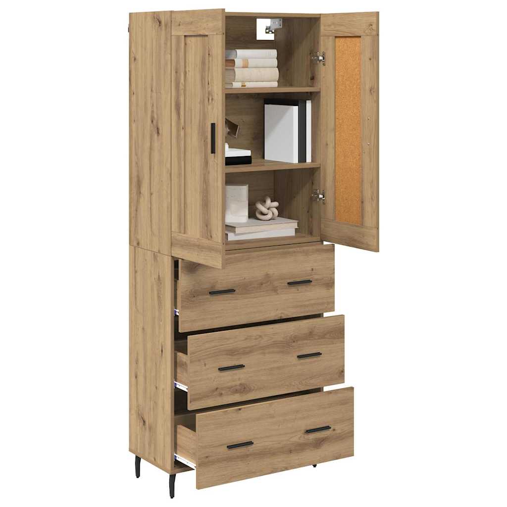Highboard με συρτάρι 2 pcs Artisan Oak Επεξεργασμένο ξύλο - Pakobazaar