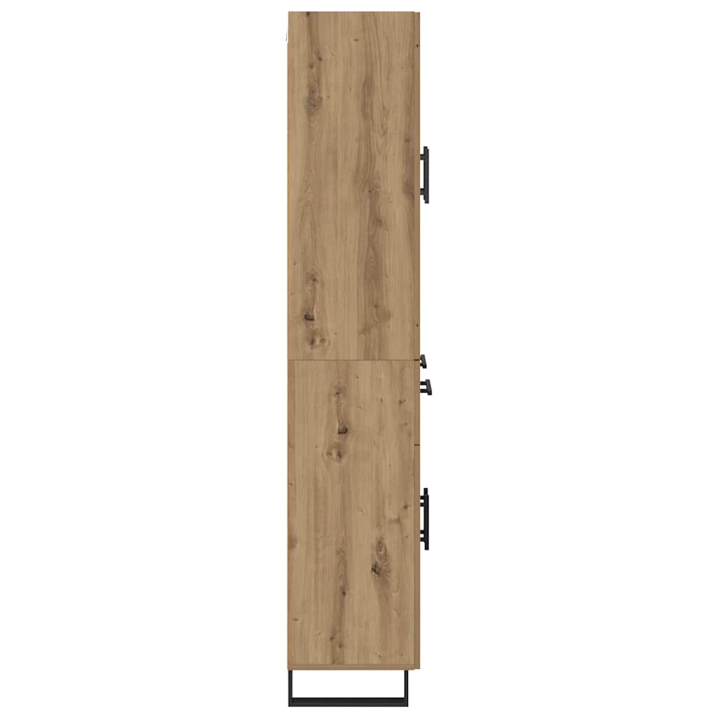 Highboard με συρτάρι 2 pcs Artisan Oak Σύνθετο Ξύλο και Γυαλί