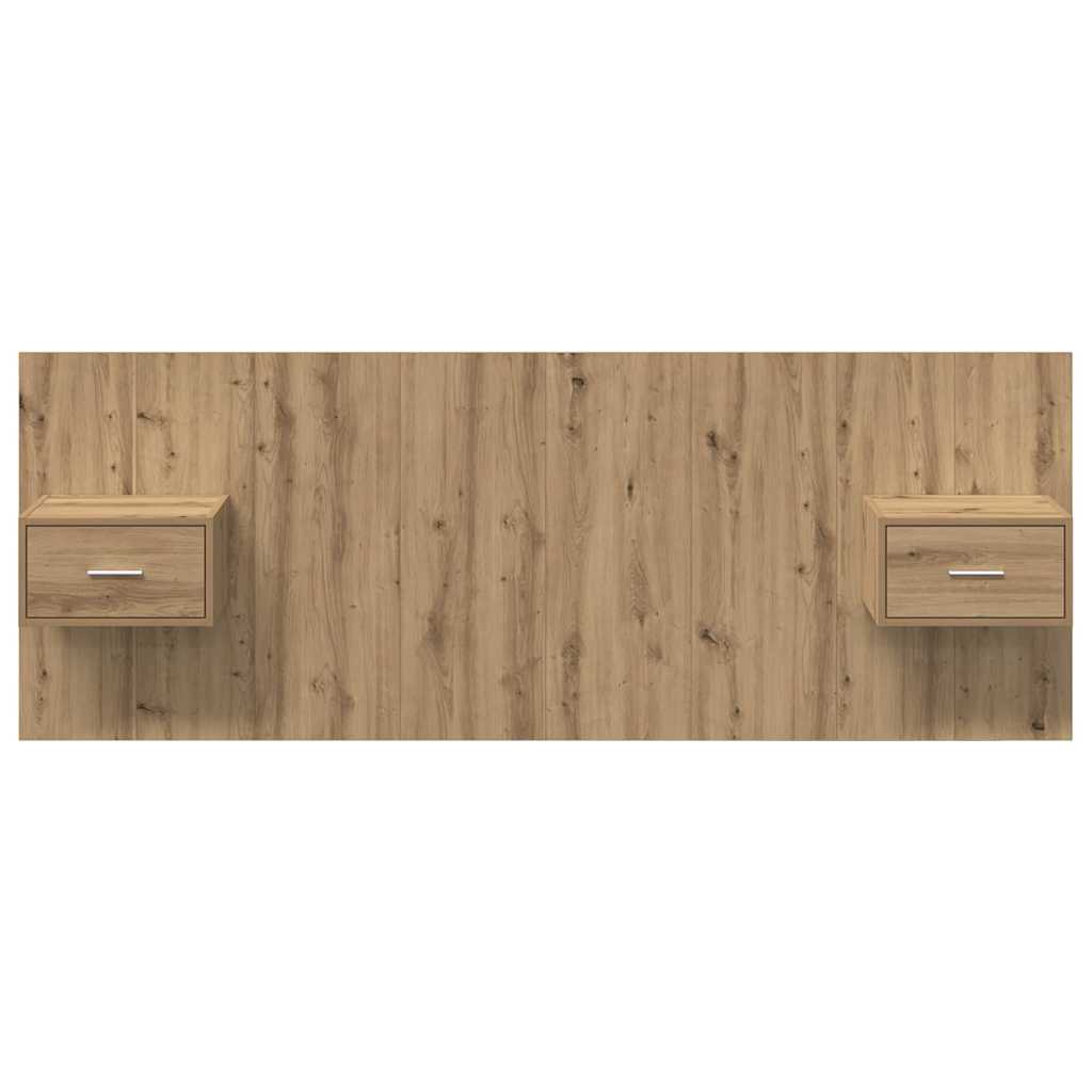 Κεφαλή κρεβατιού με κομοδίνο με συρτάρι 3 pcs Artisan Oak