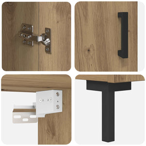 Highboard Artisan Oak 69,5 x 34 x 180 εκ. Επεξεργασμένο ξύλο - Pakobazaar