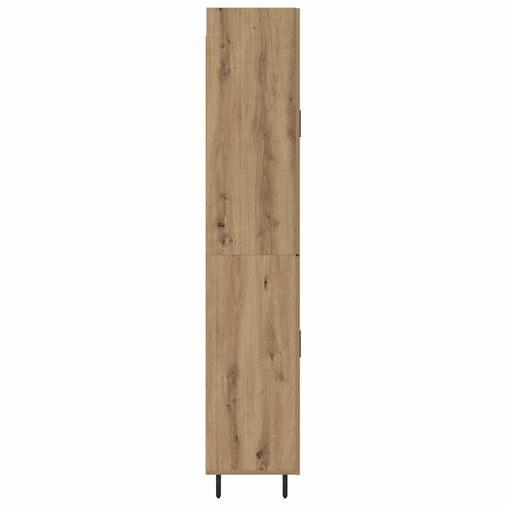 Highboard 2 pcs Artisan Oak Σύνθετο Ξύλο και Γυαλί - Pakobazaar
