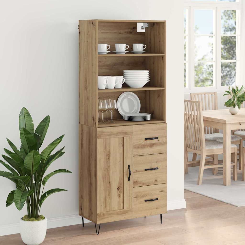 Highboard με συρτάρι 2 pcs Artisan Oak Επεξεργασμένο ξύλο