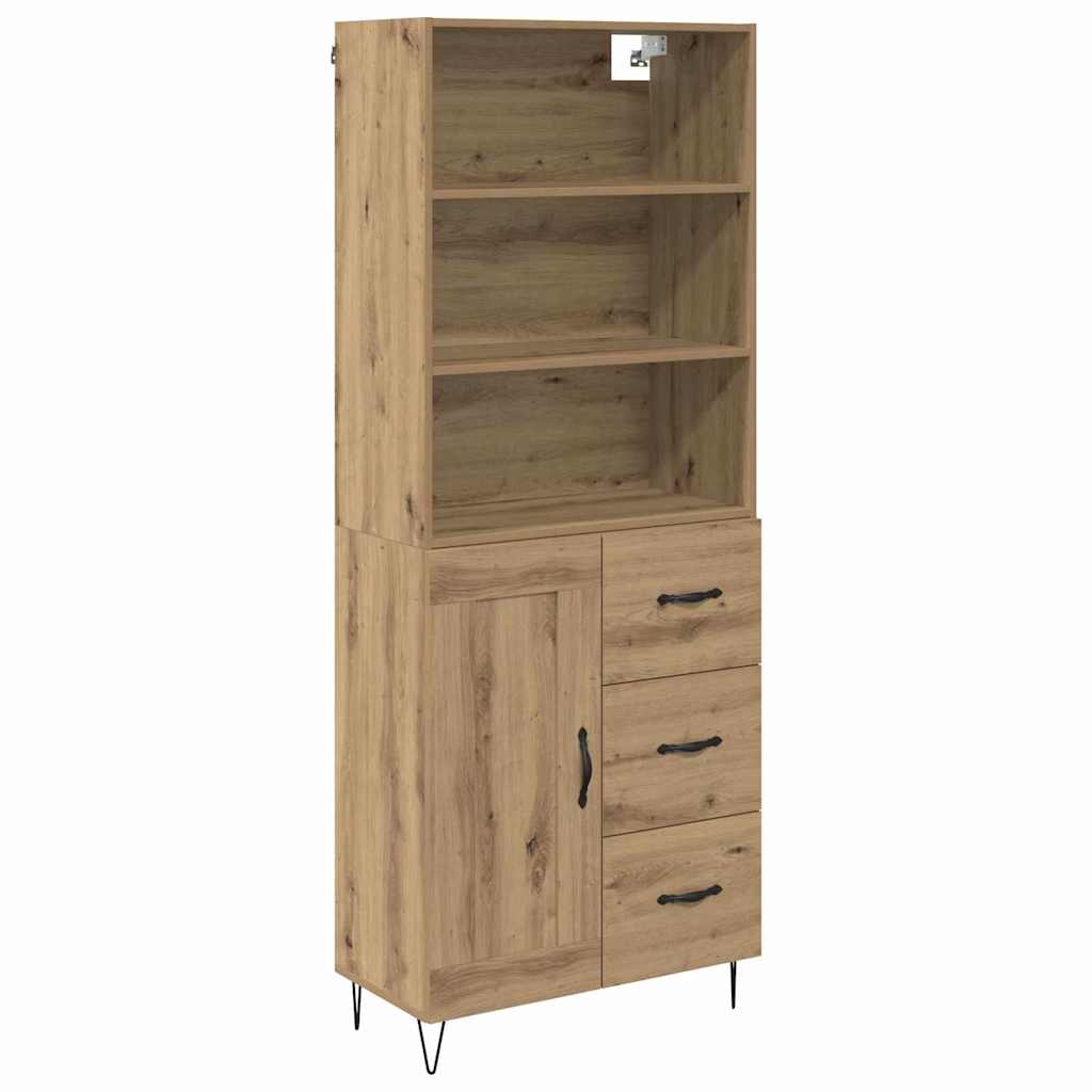 Highboard με συρτάρι 2 pcs Artisan Oak Επεξεργασμένο ξύλο