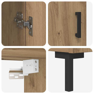 Highboard 2 pcs Artisan Oak Επεξεργασμένο ξύλο - Pakobazaar