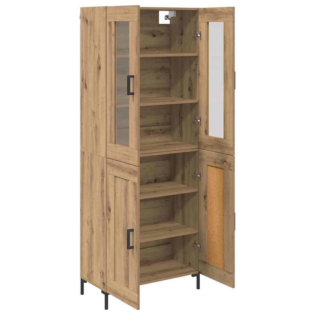 Highboard 2 pcs Artisan Oak Επεξεργασμένο ξύλο - Pakobazaar