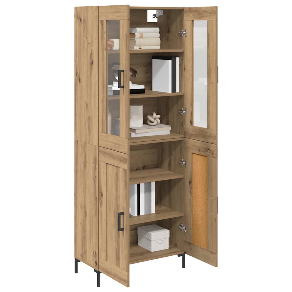 Highboard 2 pcs Artisan Oak Επεξεργασμένο ξύλο - Pakobazaar