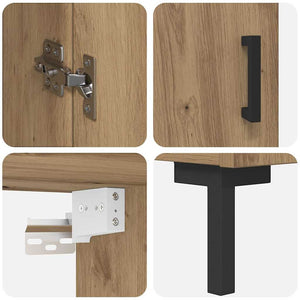 Highboard 2 pcs Artisan Oak Επεξεργασμένο ξύλο - Pakobazaar