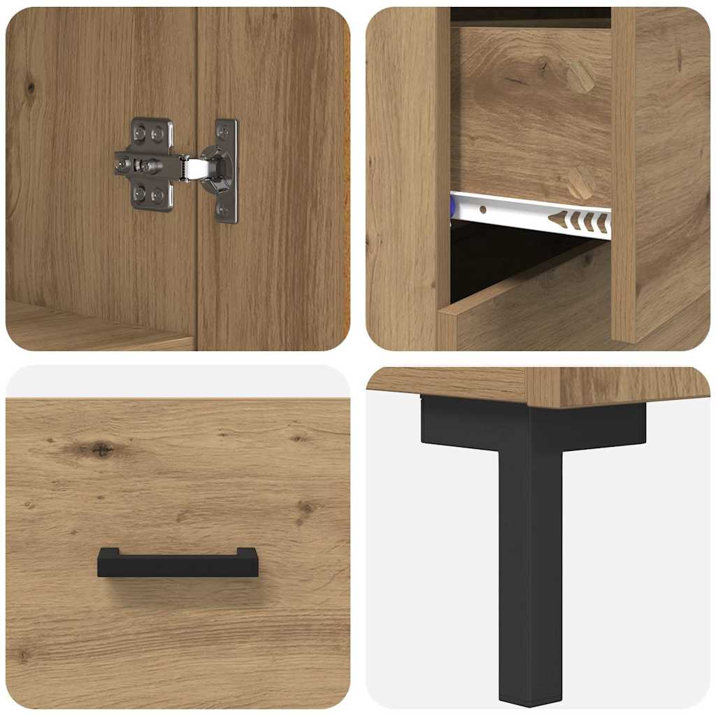 Highboard με συρτάρι 2 pcs Artisan Oak Επεξεργασμένο ξύλο