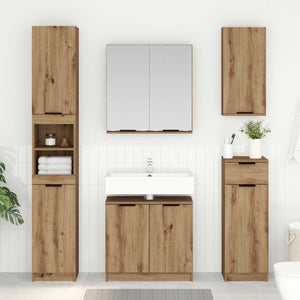 Σετ Επίπλων Μπάνιου 5 pcs Artisan Oak Επεξεργασμένο ξύλο - Pakobazaar