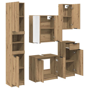 Σετ Επίπλων Μπάνιου 5 pcs Artisan Oak Επεξεργασμένο ξύλο - Pakobazaar
