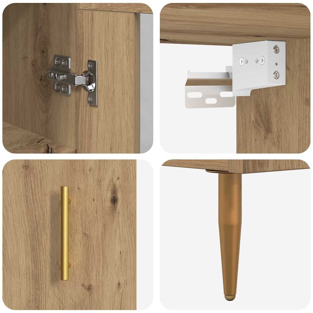 Highboard 2 pcs Artisan Oak Επεξεργασμένο ξύλο