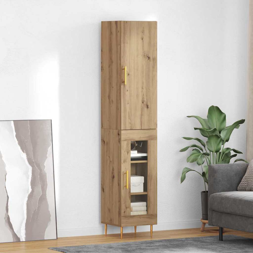 Highboard 2 pcs Artisan Oak Επεξεργασμένο ξύλο