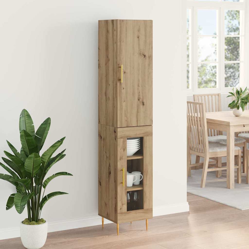 Highboard 2 pcs Artisan Oak Επεξεργασμένο ξύλο