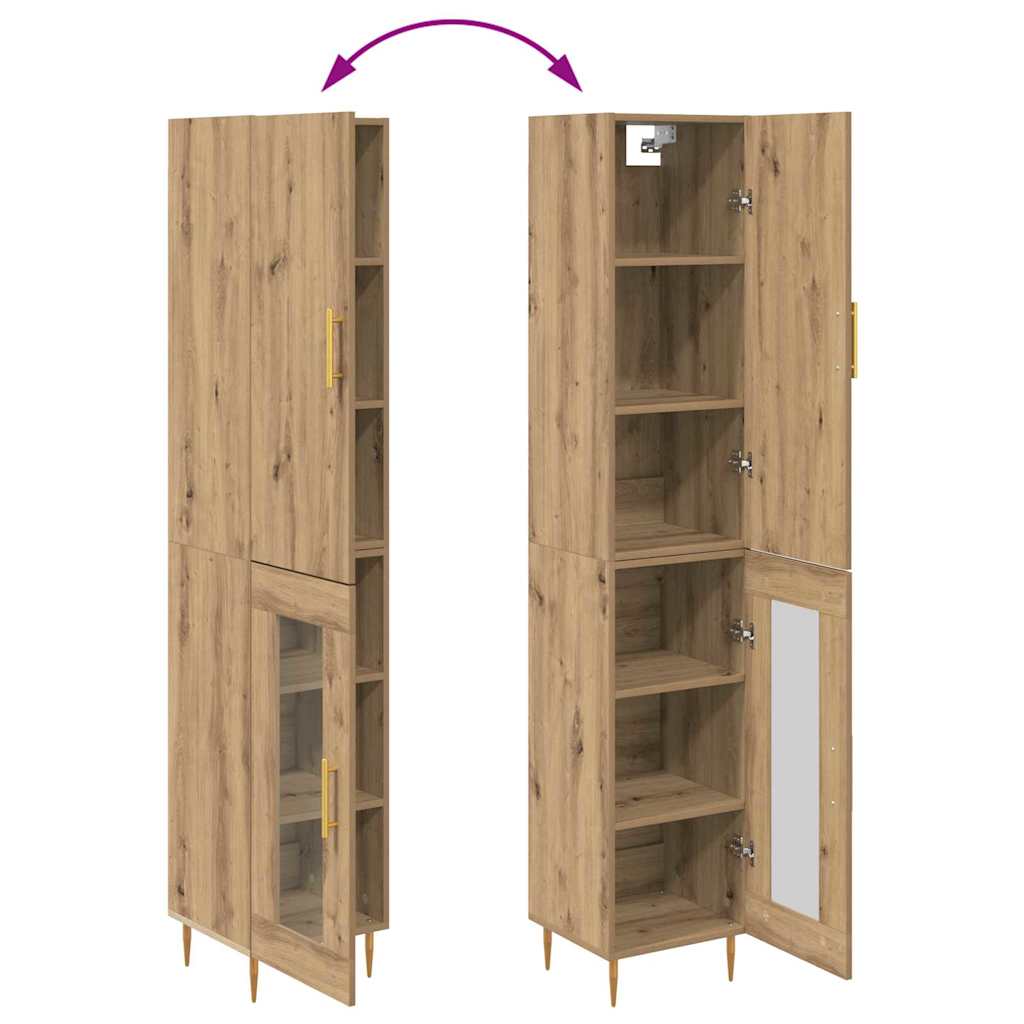Highboard 2 pcs Artisan Oak Επεξεργασμένο ξύλο