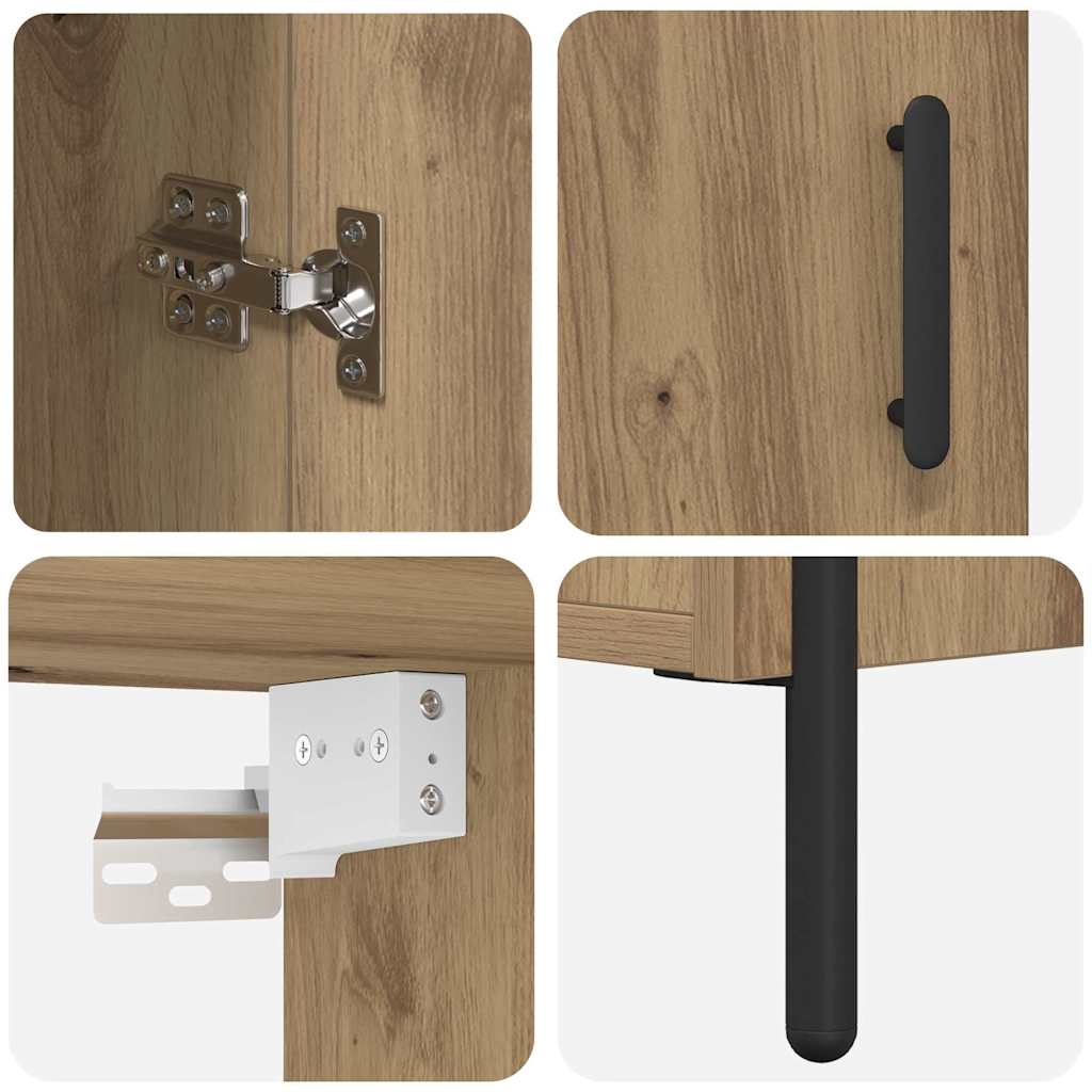 Highboard 2 pcs Artisan Oak Επεξεργασμένο ξύλο