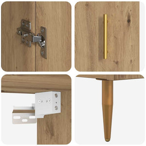 Highboard Artisan Oak 69,5 x 34 x 180 εκ. Επεξεργασμένο Ξύλο