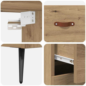 Highboard Artisan Oak 69,5 x 34 x 180 εκ. Επεξεργασμένο Ξύλο