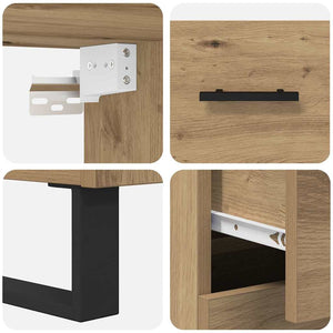 Highboard 2 τμχ. Artisan Oak 69,5 x 34 x 180 εκ.