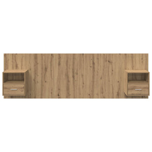 Κεφαλή κρεβατιού με κομοδίνο 3 τμχ. Artisan Oak