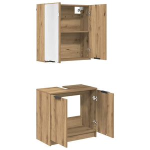 Σετ Ντουλαπιών Μπάνιου με ράφι Artisan Oak Επεξεργασμένο ξύλο - Pakobazaar
