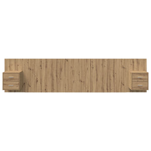 Κεφαλή κρεβατιού με κομοδίνο 3 τμχ. Artisan Oak