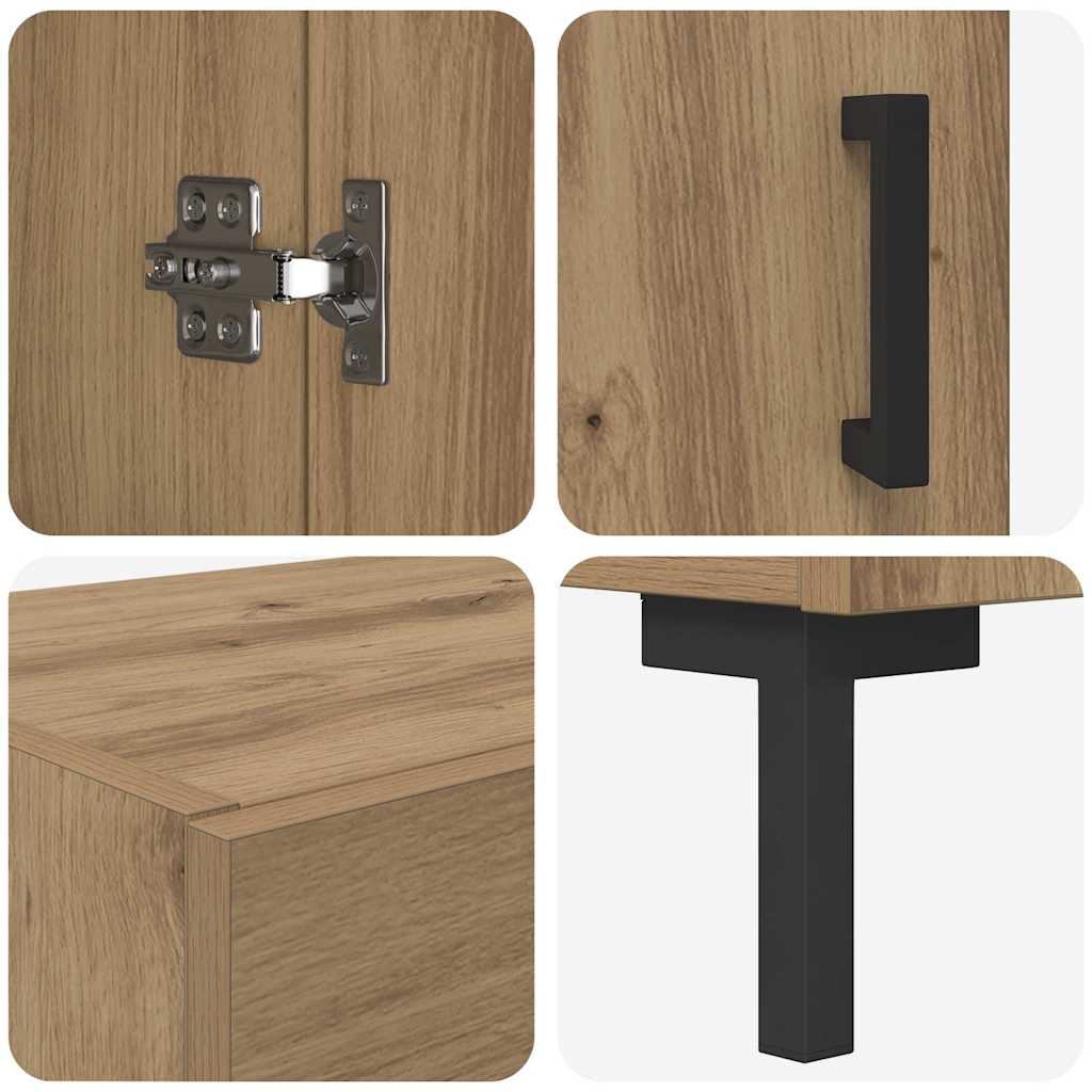 Highboard 2 pcs Artisan Oak Επεξεργασμένο ξύλο - Pakobazaar