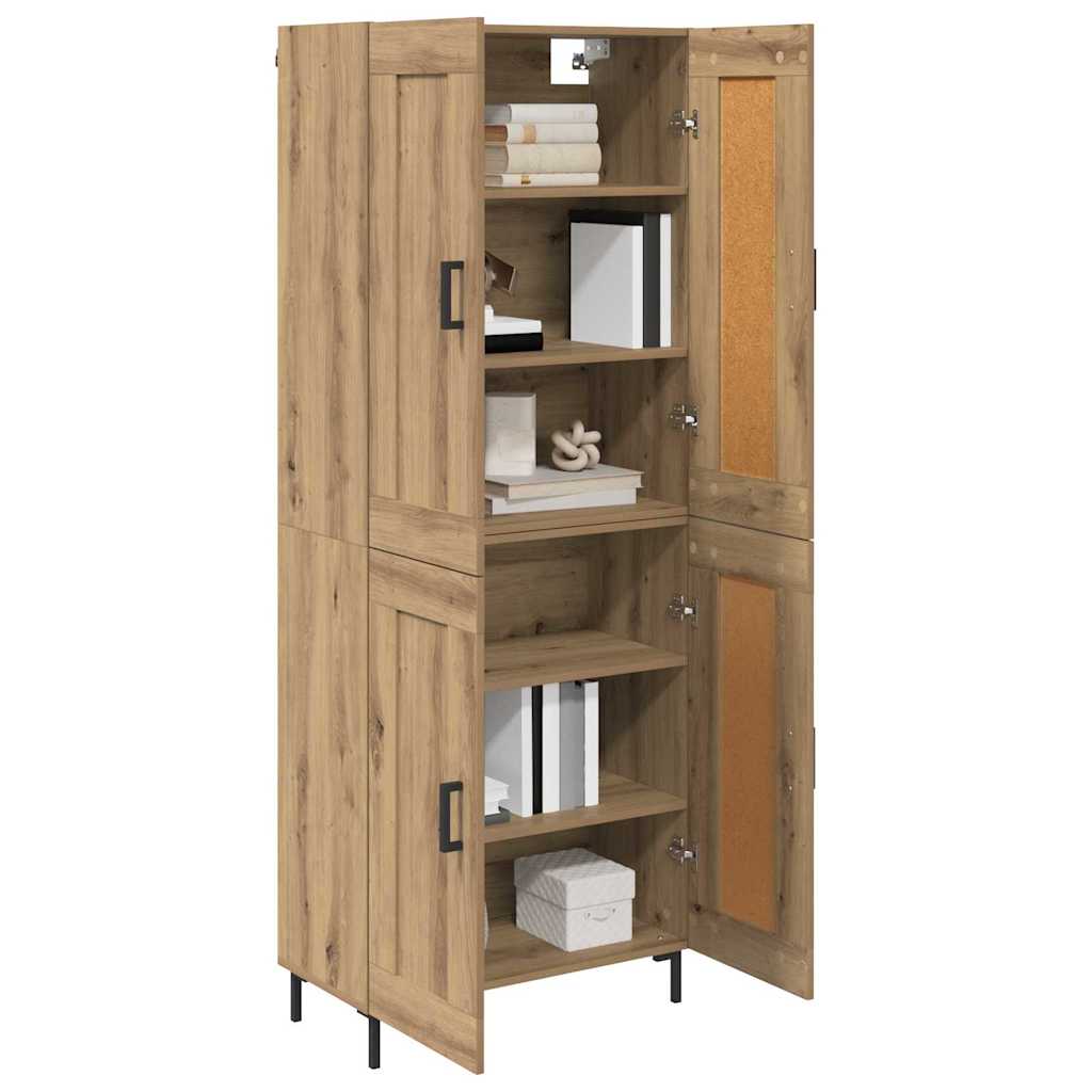 Highboard 2 pcs Artisan Oak Επεξεργασμένο ξύλο - Pakobazaar