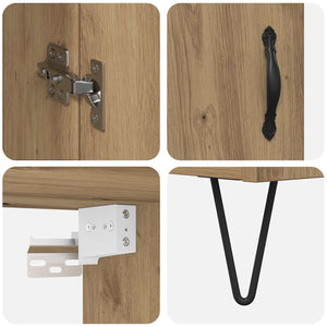 Highboard Artisan Oak 69,5 x 34 x 180 εκ. Επεξεργασμένο Ξύλο