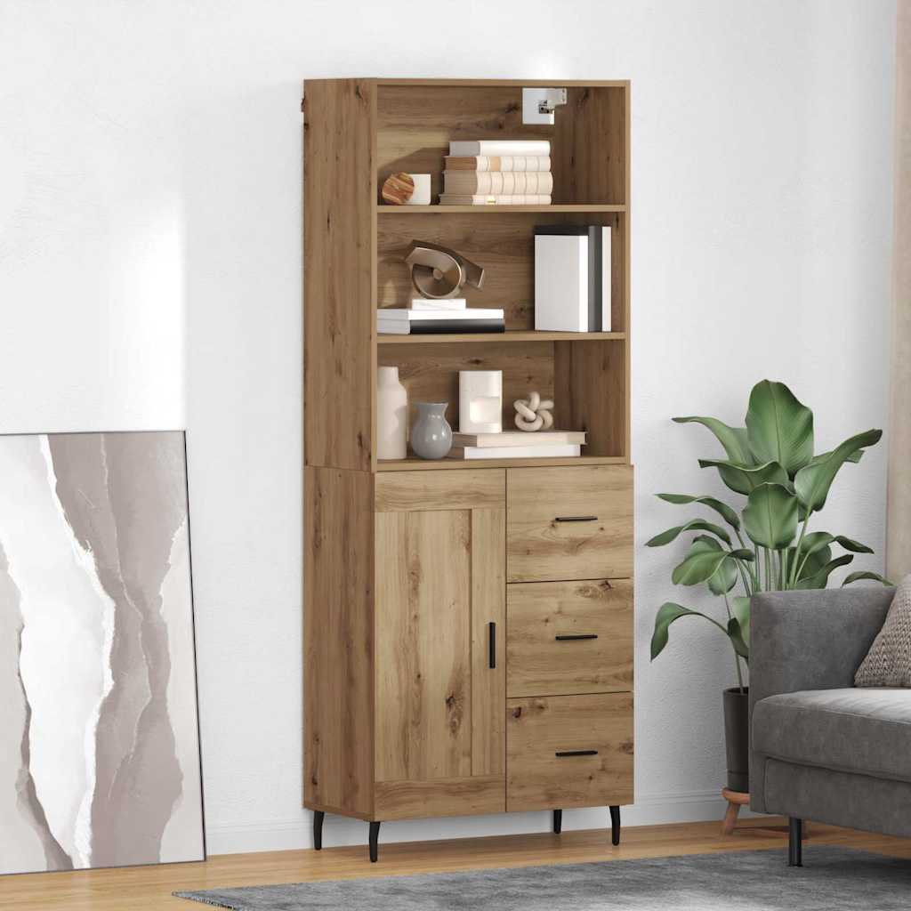 Highboard με συρτάρι Artisan Oak 69,5 x 34 x 180 εκ.