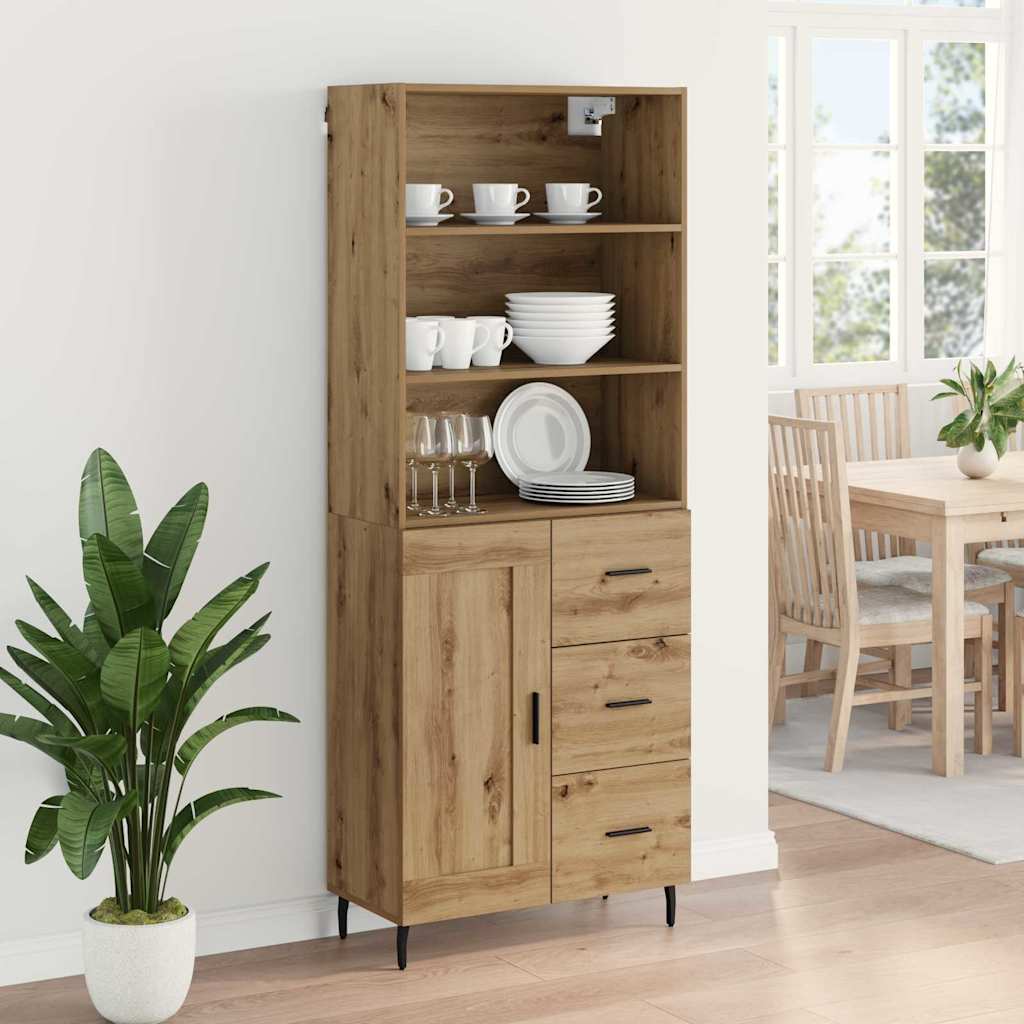 Highboard με συρτάρι Artisan Oak 69,5 x 34 x 180 εκ.