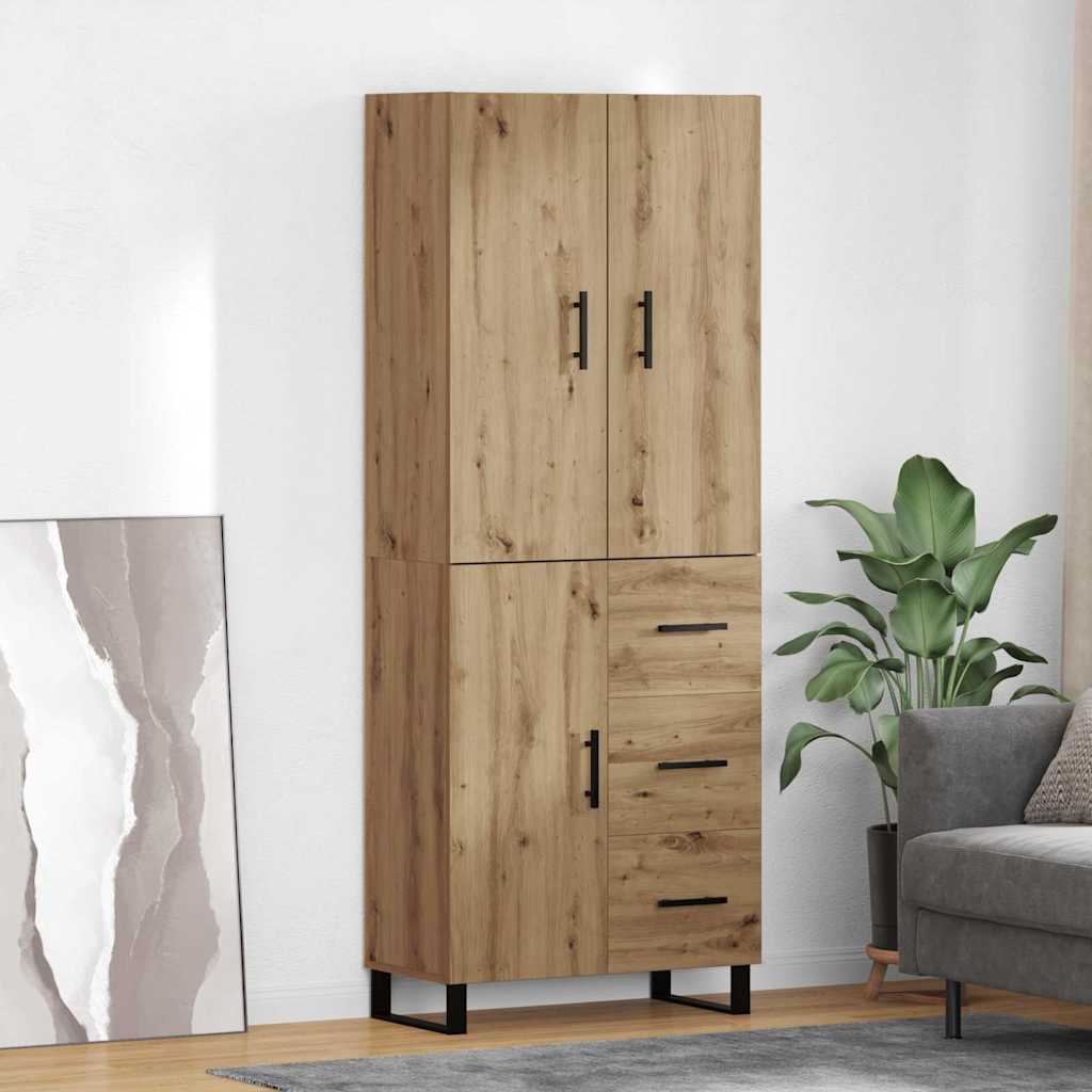 Highboard με συρτάρι 2 pcs Artisan Oak 69,5 x 34 x 180 εκ. - Pakobazaar