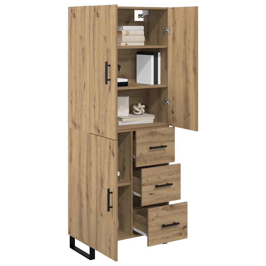 Highboard με συρτάρι 2 pcs Artisan Oak 69,5 x 34 x 180 εκ. - Pakobazaar