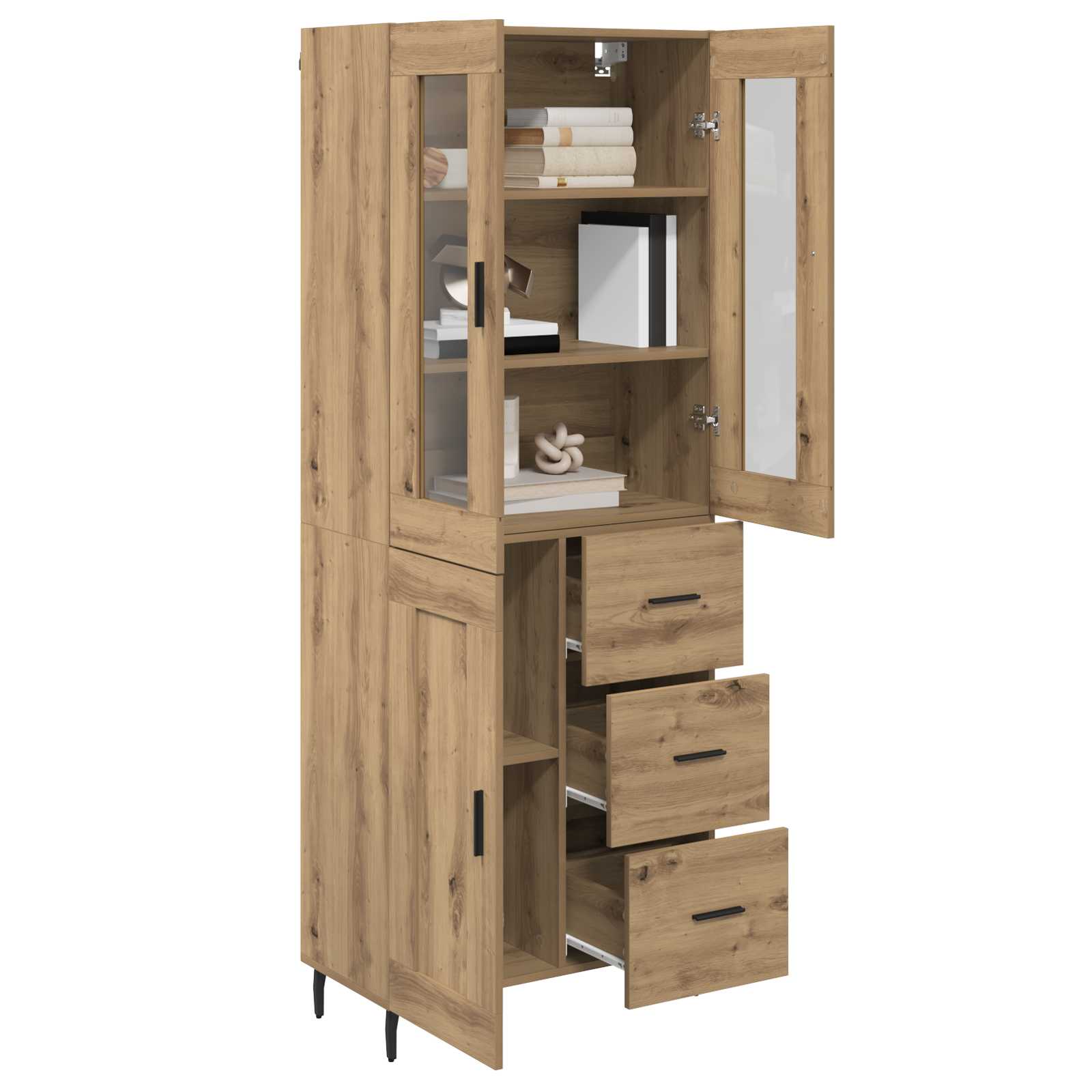 Highboard με συρτάρι 2 pcs Artisan Oak Επεξεργασμένο ξύλο