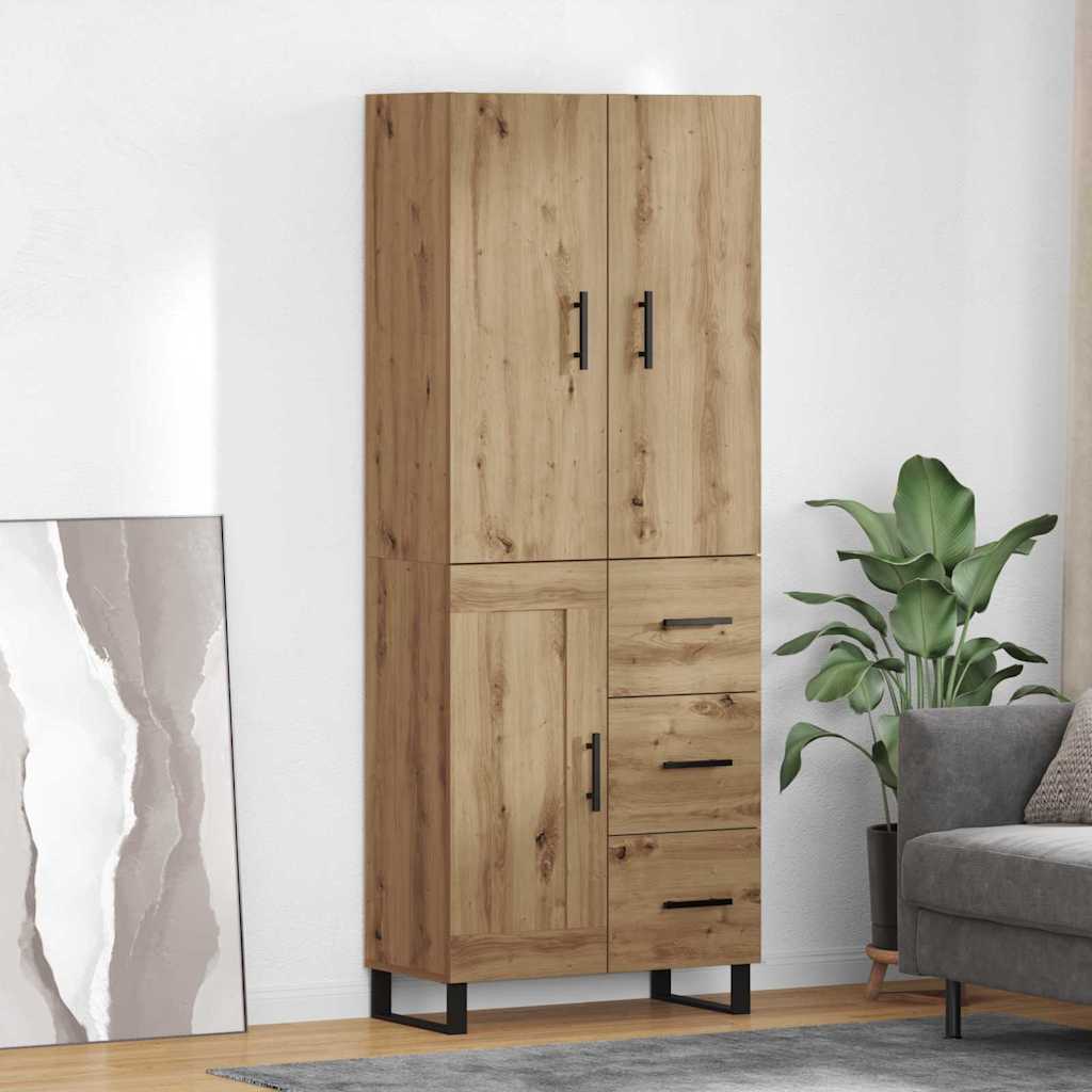 Highboard με συρτάρι 2 pcs Artisan Oak 69,5 x 34 x 180 εκ. - Pakobazaar