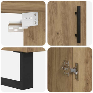 Highboard Artisan Oak 69,5 x 34 x 180 εκ. Επεξεργασμένο ξύλο - Pakobazaar