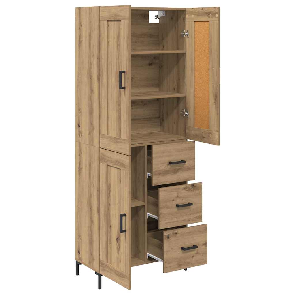 Highboard με συρτάρι 2 pcs Artisan Oak Επεξεργασμένο ξύλο