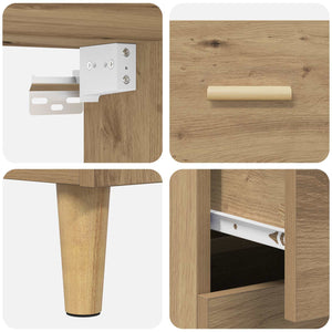Highboard Artisan Oak 69,5 x 32,5 x 180 εκ Επεξεργασμένο Ξύλο