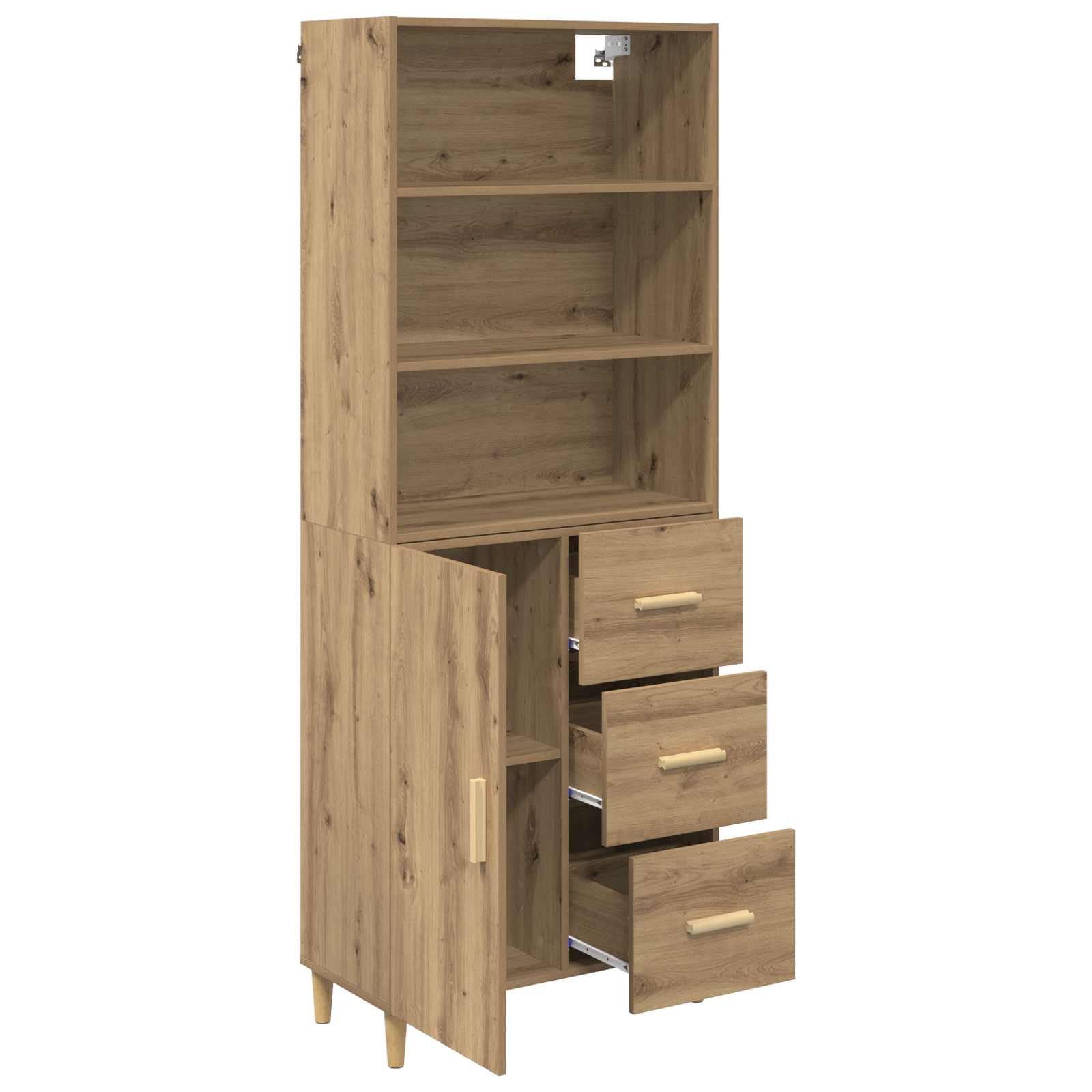 Highboard Artisan Oak 69,5 x 32,5 x 180 εκ Επεξεργασμένο ξύλο